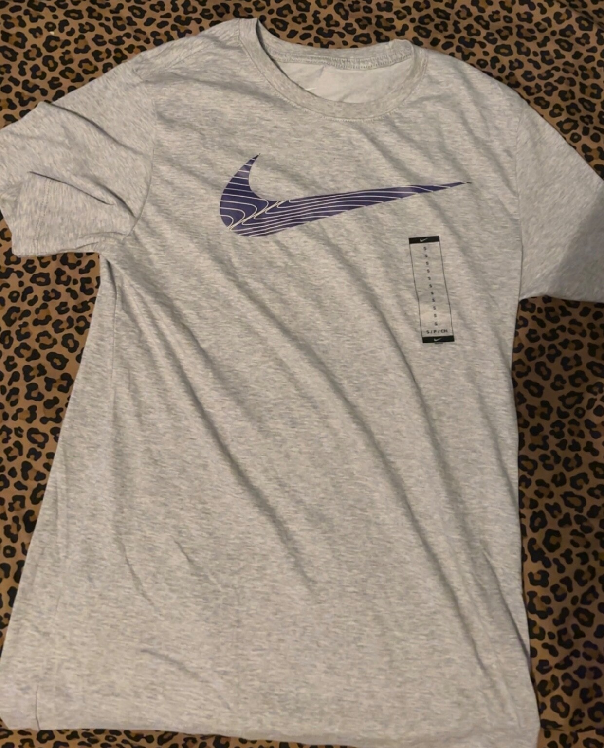 Nike Men’s T-Shirt Athletic Logo Swoosh Printed Active Short Sleeve Tee