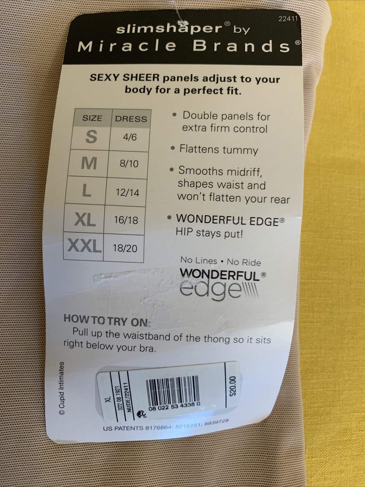 Slimshaper By Miracle Brands, High Waist Thong, Size XL, NWT
