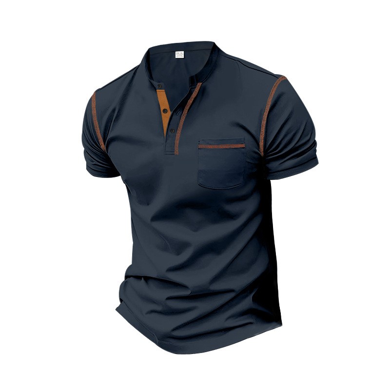 Summer Men’s Color Block Crew Neck T-Shirt