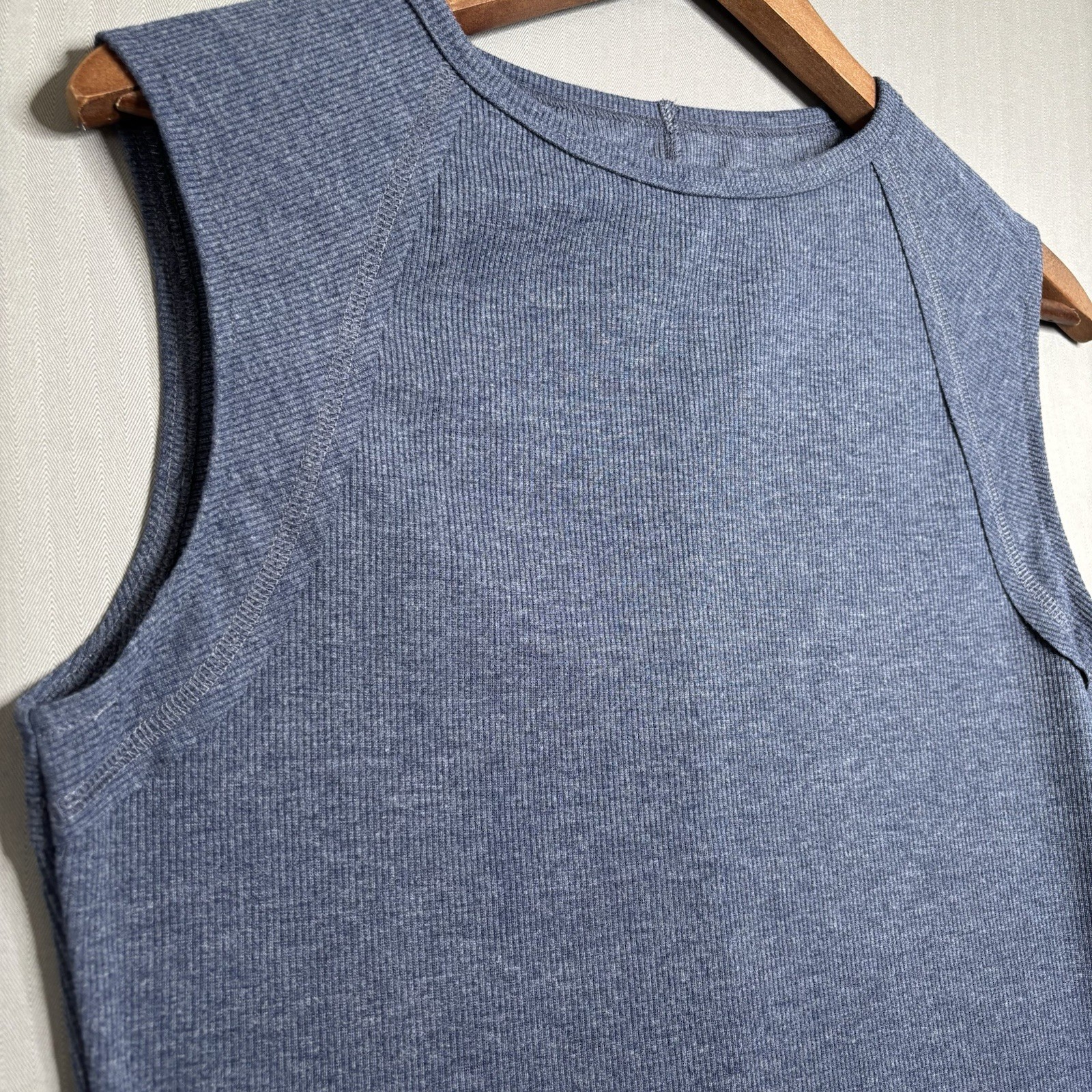PRETTYGARDEN Ribbed Knit Tank Top Womens Medium Cap Sleeve Fitted Classic Chic