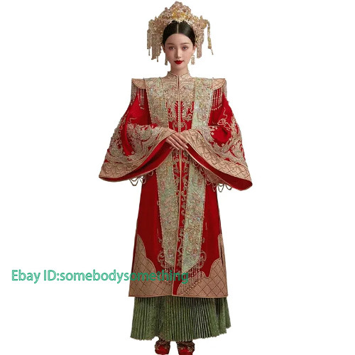 Chinese Traditional Wedding Dresses Hanfu Clothing Embroidery Xiuhe Dress