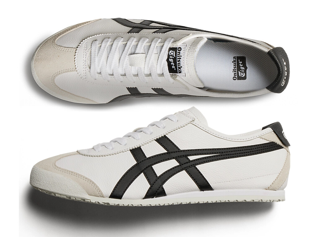 Onitsuka Tiger Mexico 66 1183A201-126 White Black Sneakers New With Box