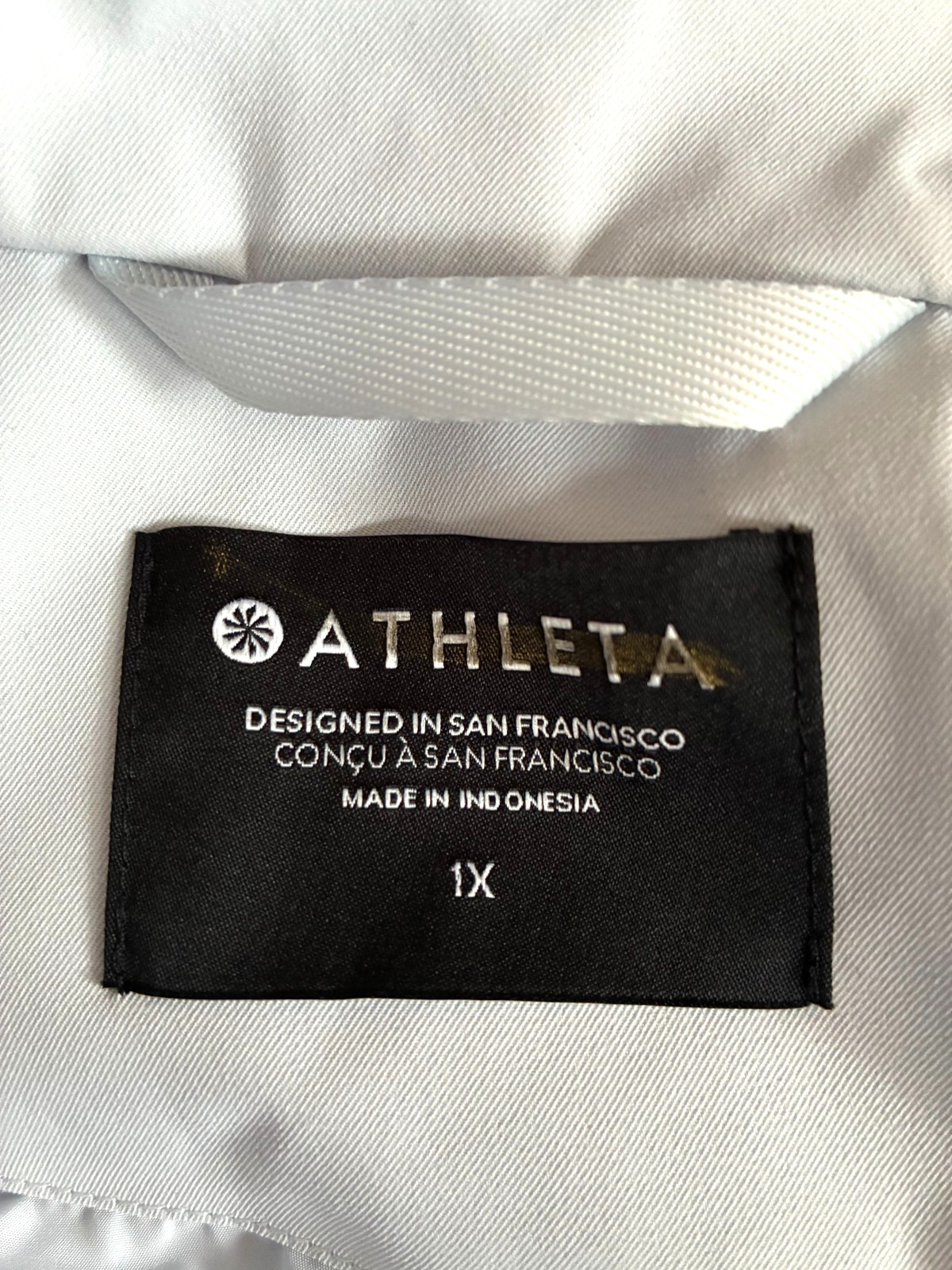 Athleta 1X RAINOUT Sutro Long Trench Jacket Snowfall Blue Waterproof #531123