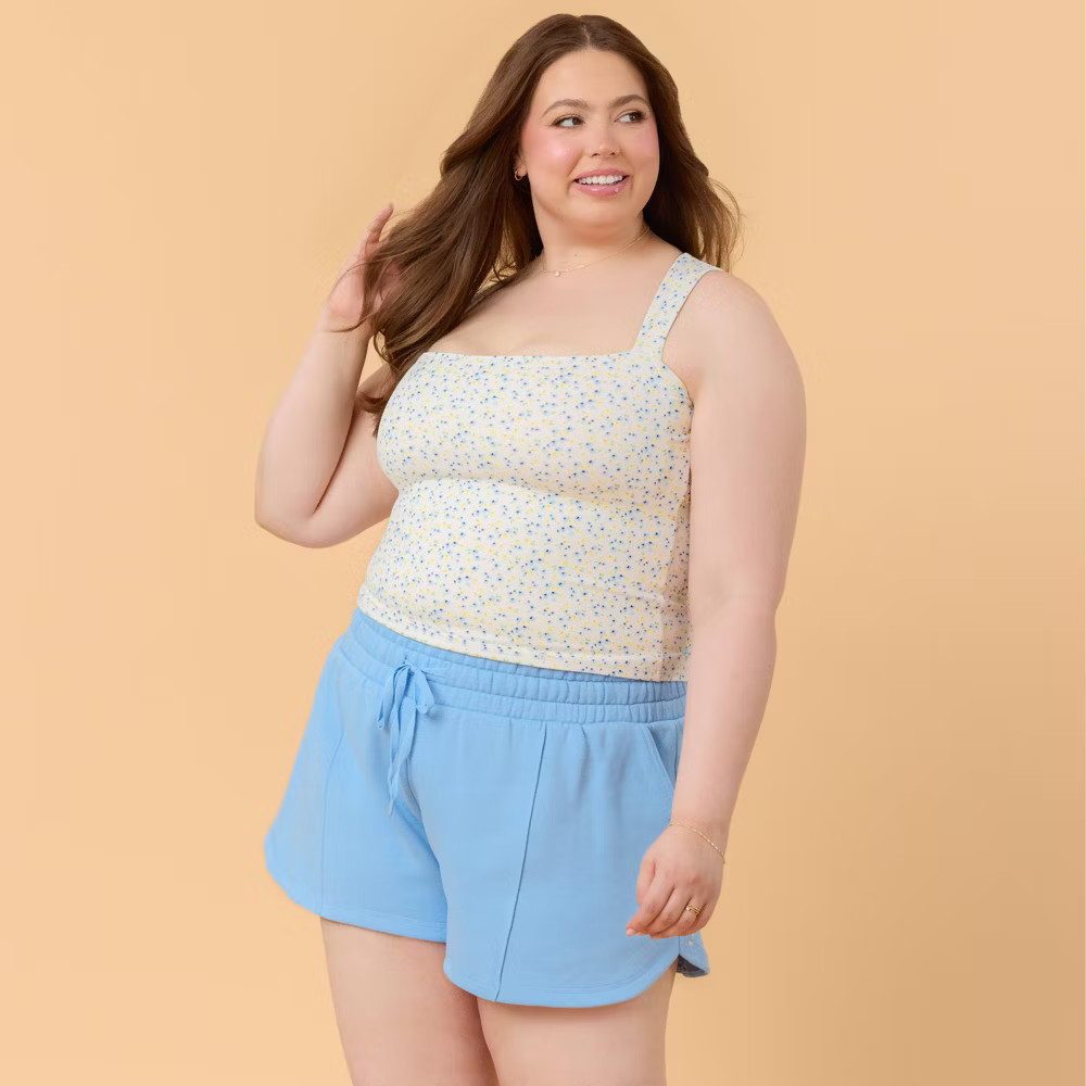 Blogilates Women Mommy & Me Marshmallow Dolphin Shorts – Medium Blue 1X