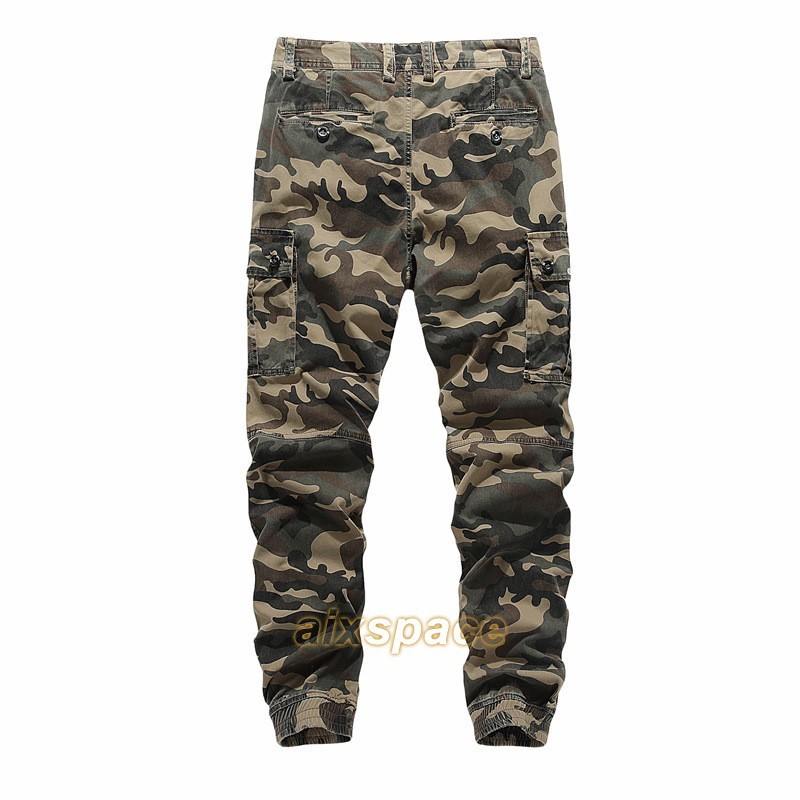Men’s Casual Long Pants Cargo Cotton Spring Camouflage Outdoor Sport Trouser Hot