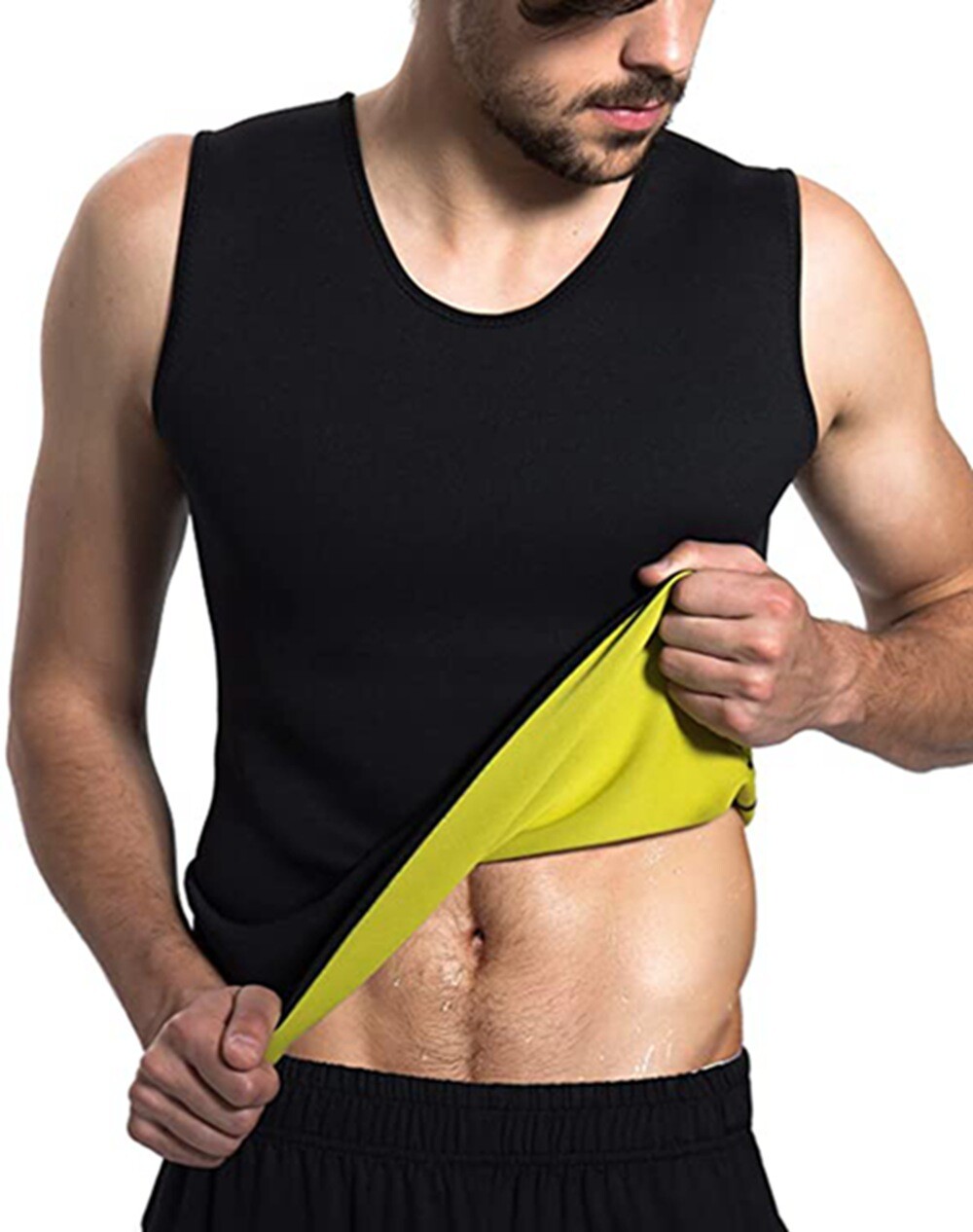 Mens Body Shaper Belly Chest Compression Shirt Slimming Abs Girdle Vest Tank Top