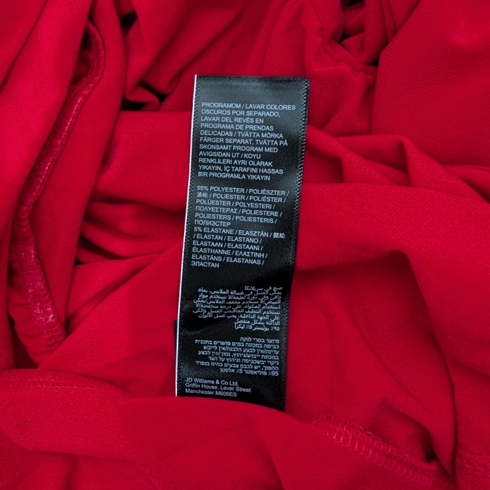 Joanna Hope Red Jersey Faux Wrap Tiered Midaxi Dress Tie Belt Stretchy 18 New