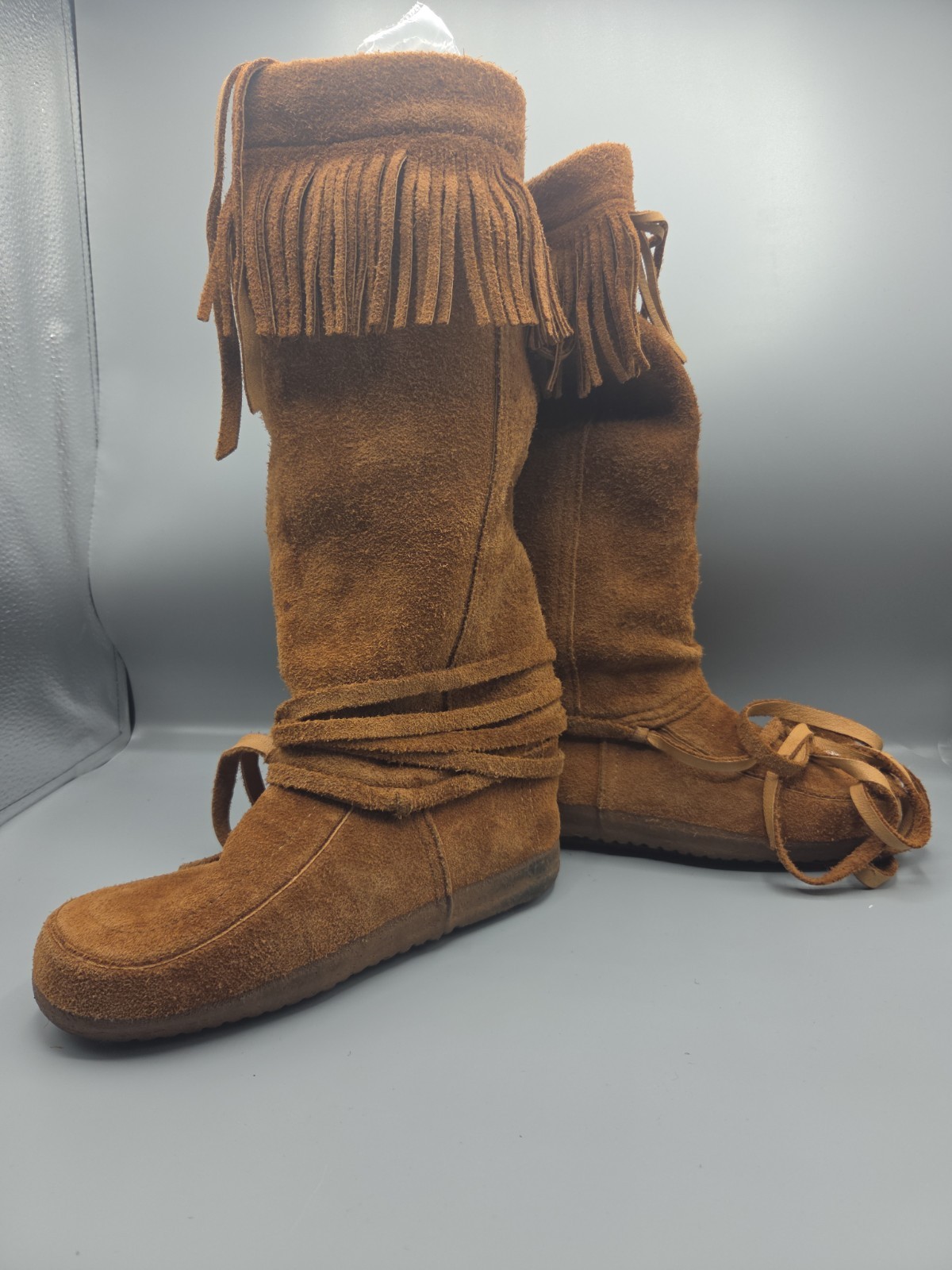 Steger Mukluks Kodiak Brown Moosehide Suede Winter Boots Women’s Size US 7
