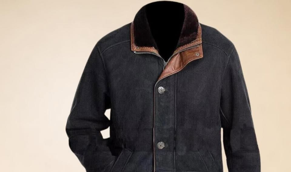 Men’s Genuine Suede Leather Western Trench Coat: Walt Longmire Cowboy Style