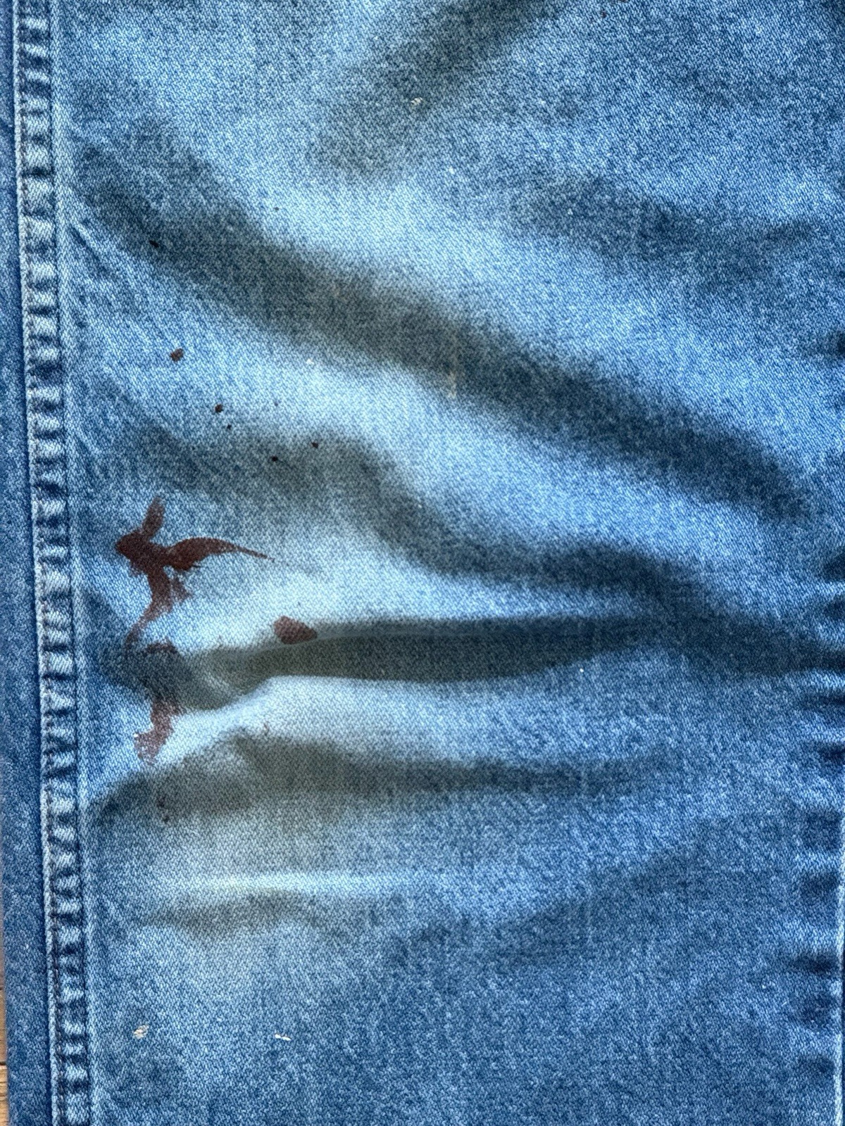 Vintage Wrangler Ranch Jeans Paint Splatter Distressed Aji Workwear 35×32 Mexico