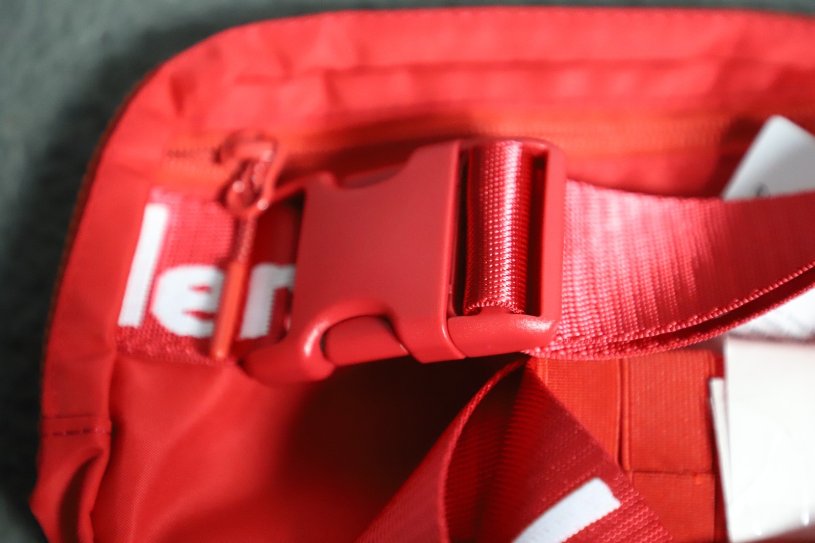 RARE Lululemon Everywhere Belt Bag Red Wordmark Logo Employee Edition NWT