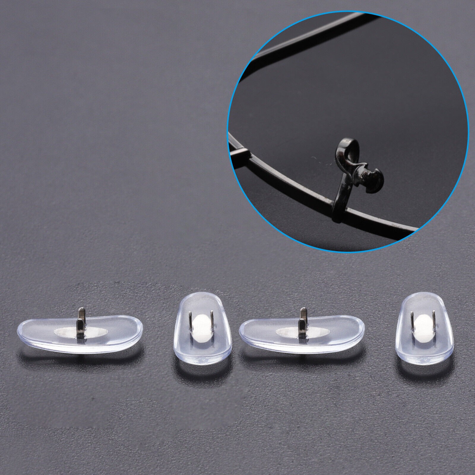 6 Pairs Clip-on Clear Nose Pads for Ray-Ban Cockpit RB3362 59mm Wholesale