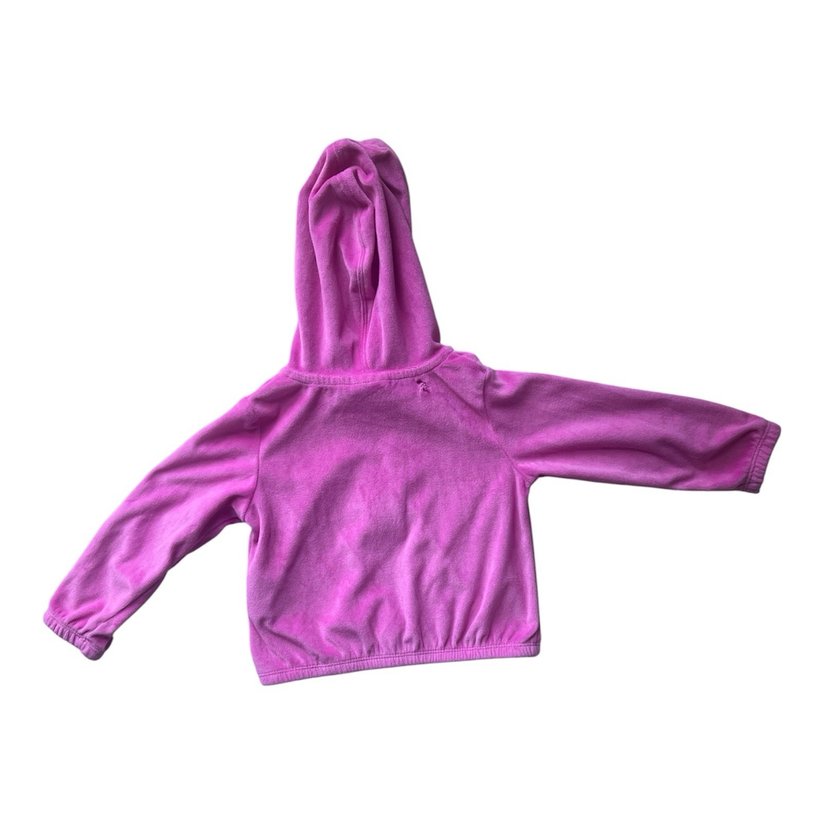 Nike Baby Girl Velour Zip Hoodie Jacket Size 18M Pink Fuchsia Sweatshirt Defect