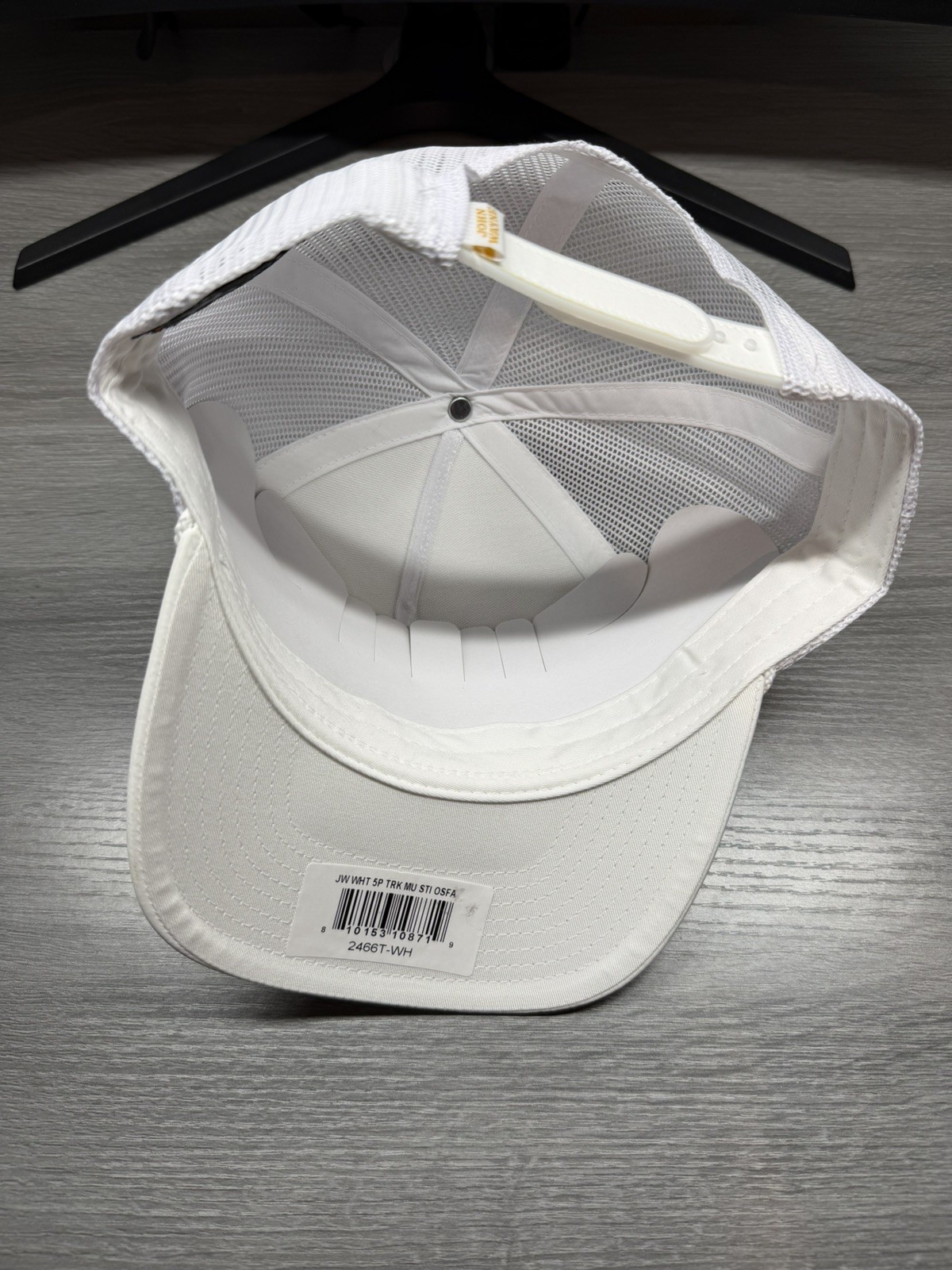 Hooey Mens John Wayne Adjustable Snapback Cap Hat, White/Gold