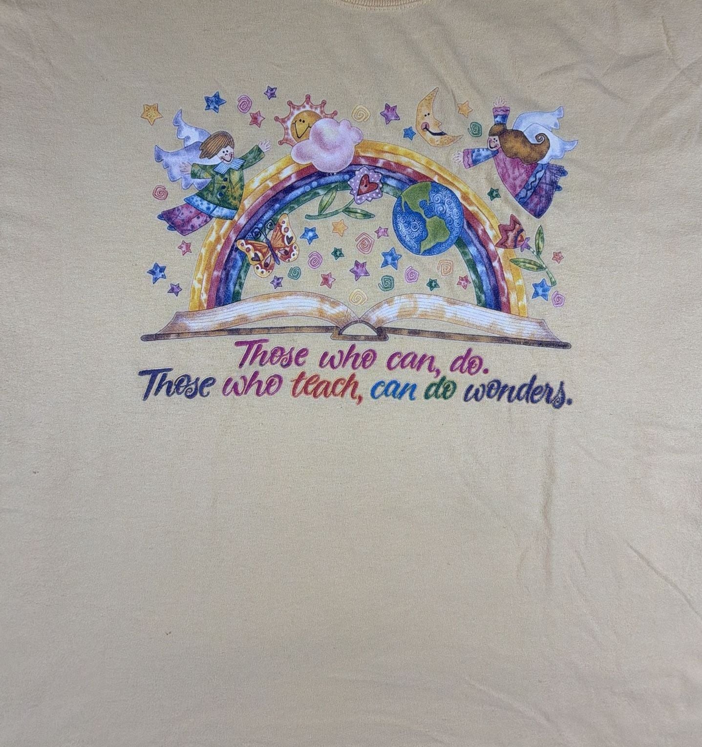 Vintage 90s Hanes Heavyweight 50/50 Teacher Graphic T-Shirt