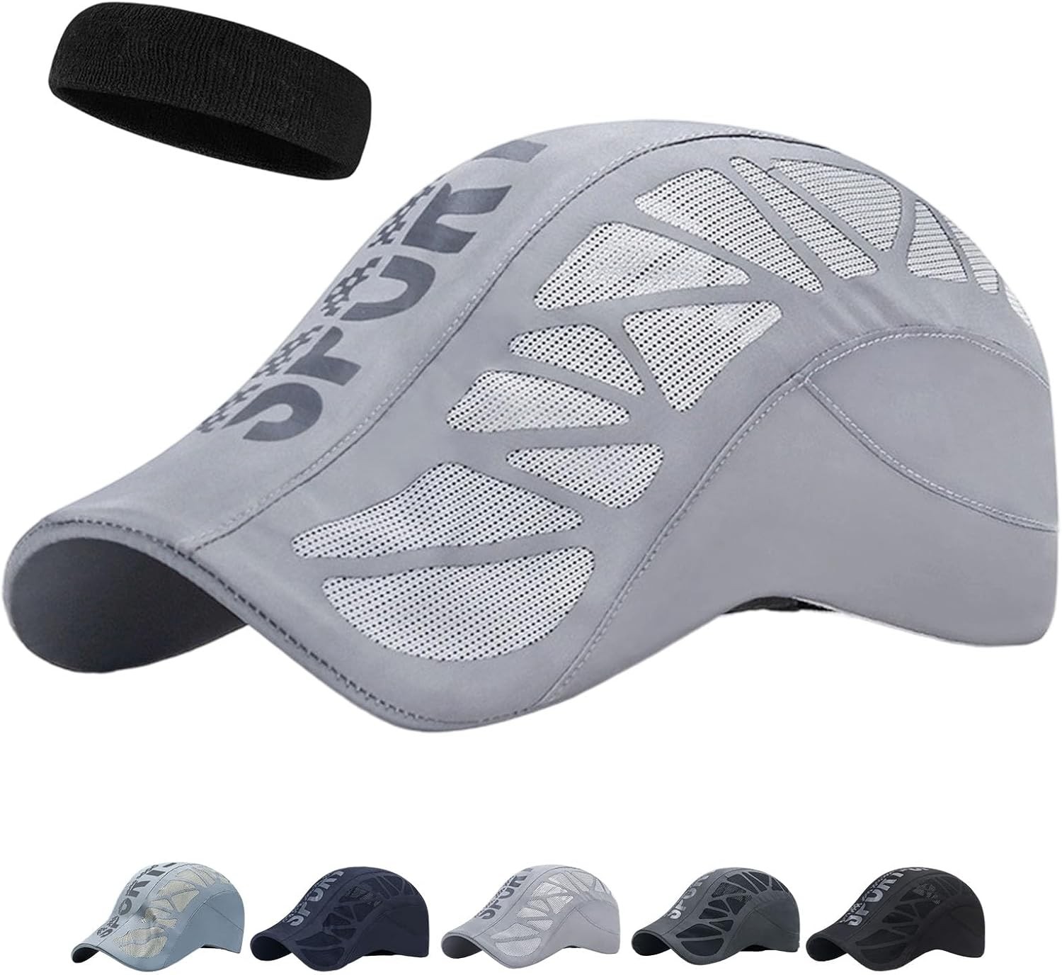 Men’s Outdoor Sport CapTennis Cycling Baseball Cap Breathable Quick Dry Mesh Hat