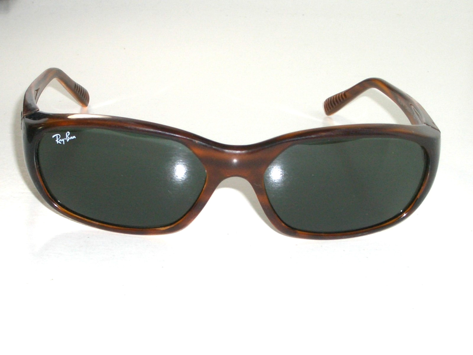 RAY-BAN ITALY RB2016 GLOSSY TORTOISE G15 UV DADDY-O WRAPS SUNGLASSES w/CASE