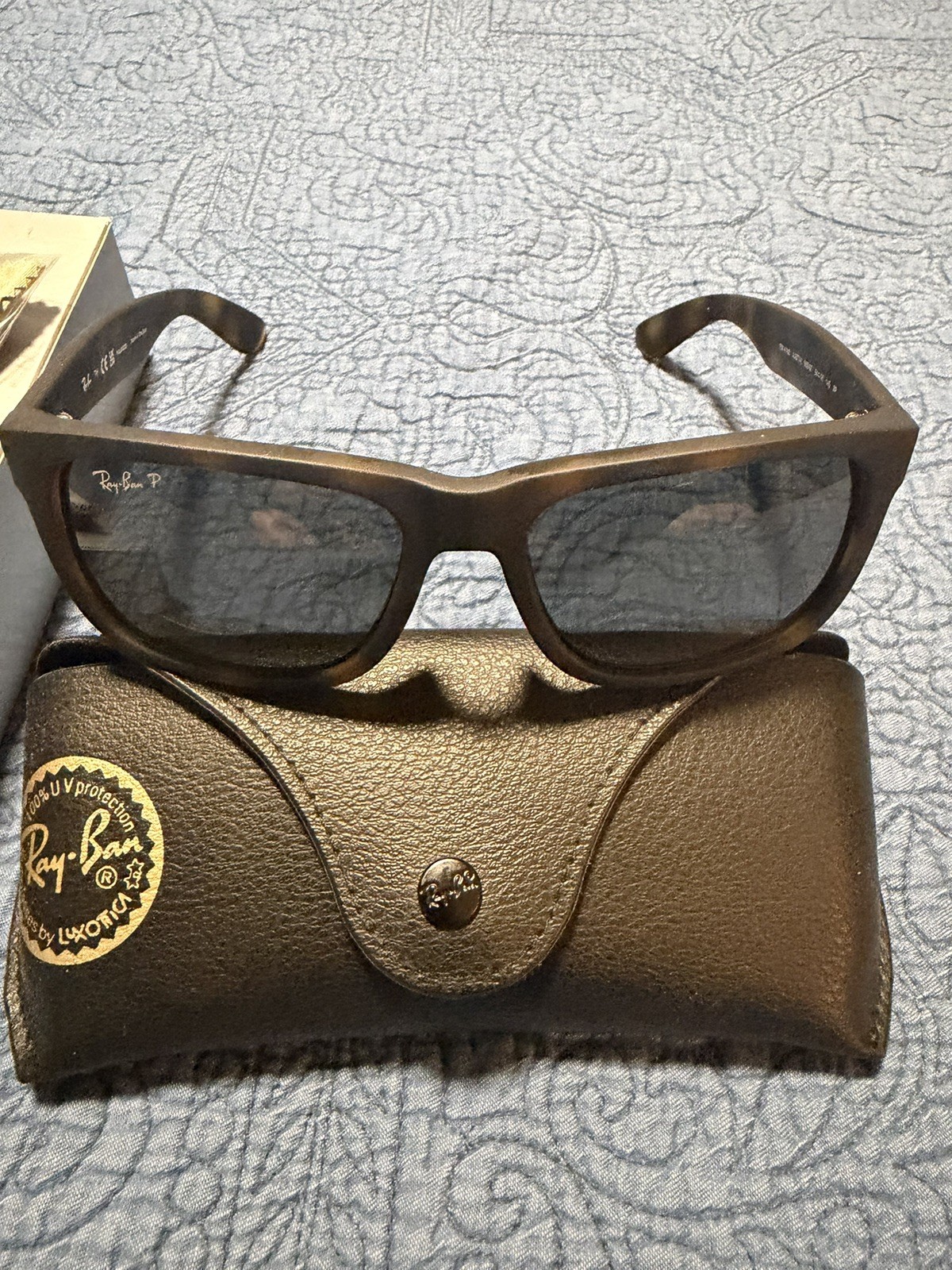 Ray-Ban RB4165 Justin Sunglasses Rubber Havana/Dark Gray Lenses 54MM