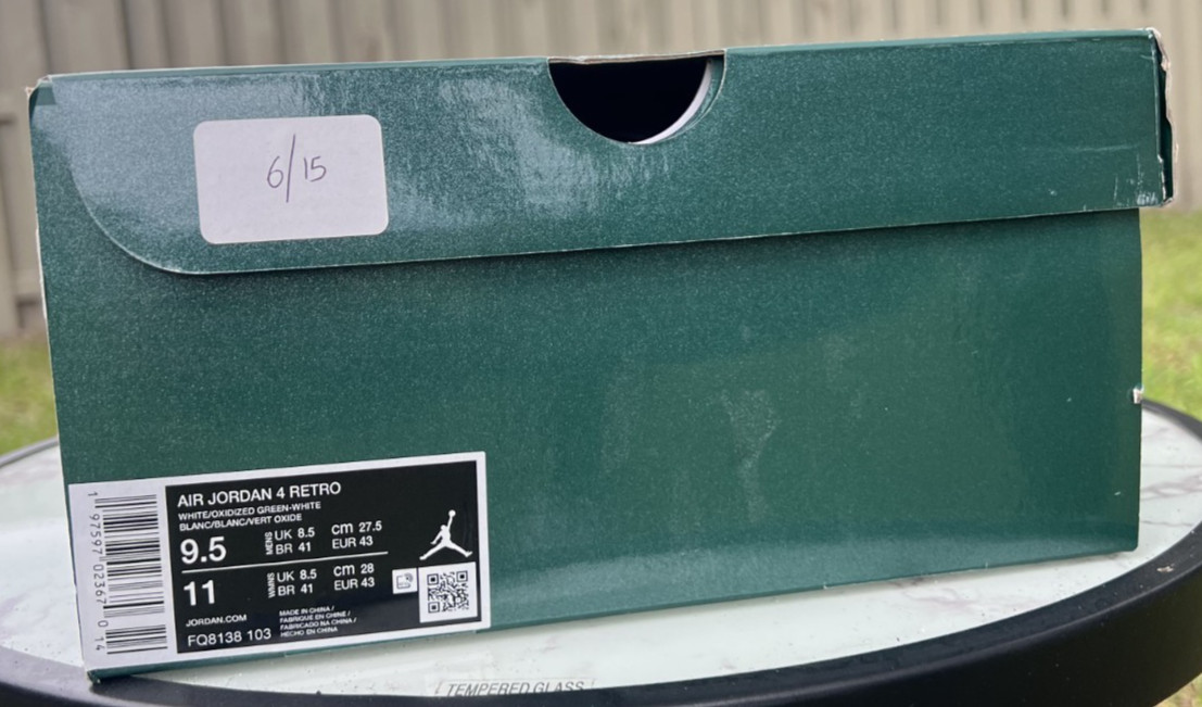 Size 10 – Air Jordan 4 Retro Oxidized Green