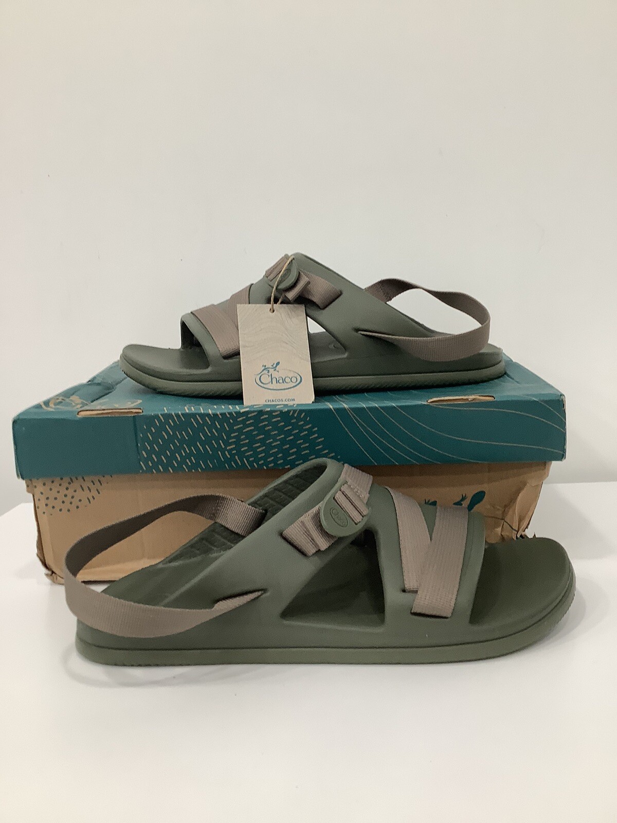 Chaco Men’s Chillos Sport Sandals Strapy Size 13 M Green NEW IN BOX JCH108027
