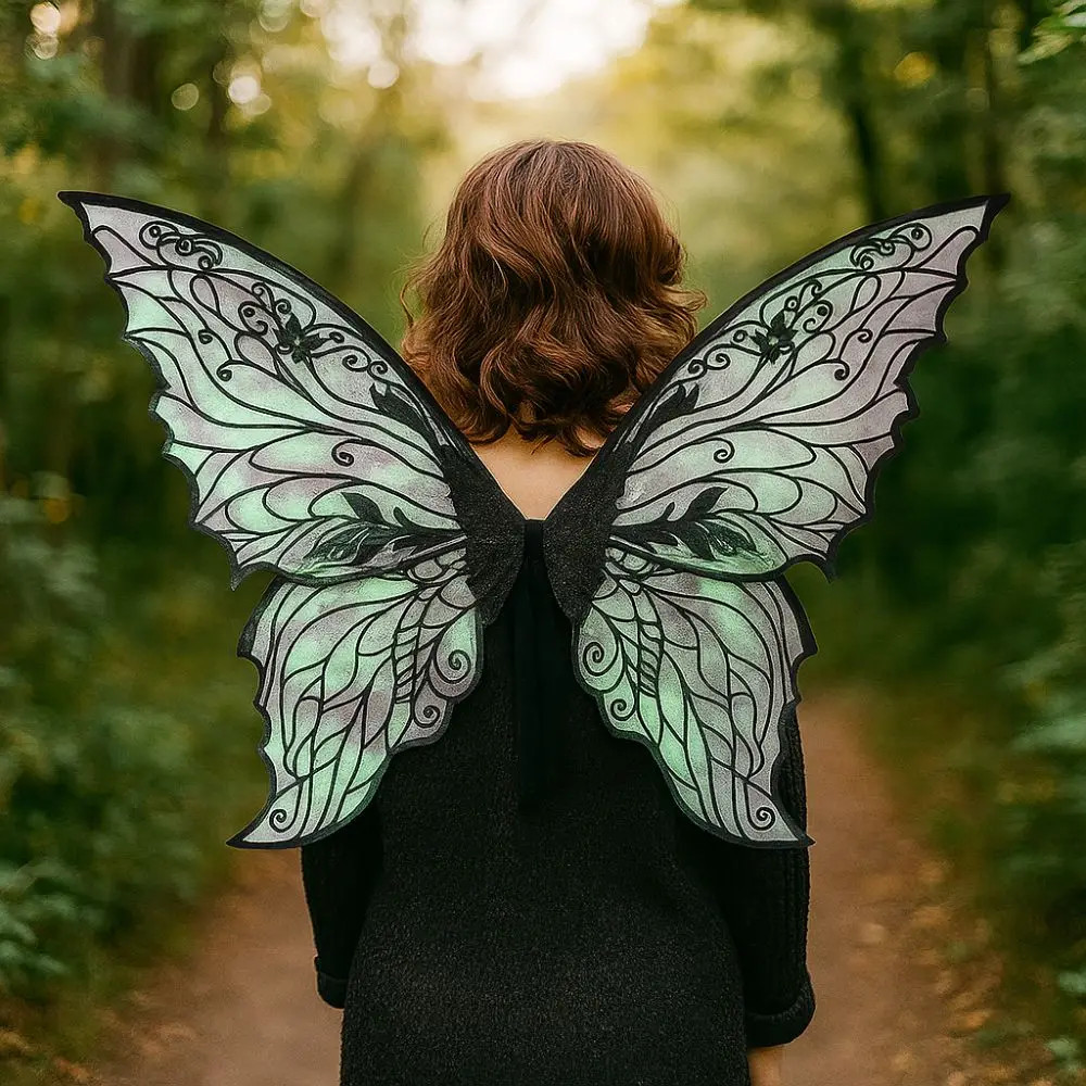 Butterfly Fairy Wings Gradient Organza Cosplay Costume with Elastic Shoulder Str
