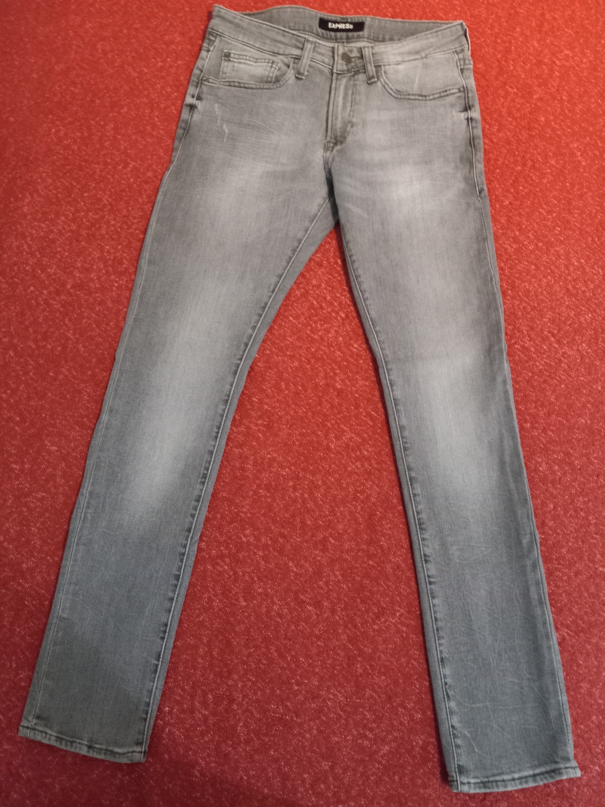 ** ** EXPRESS Mens Denim Jeans 30×32 Slim Skinny Leg, Cotton blend, Vintage Gray