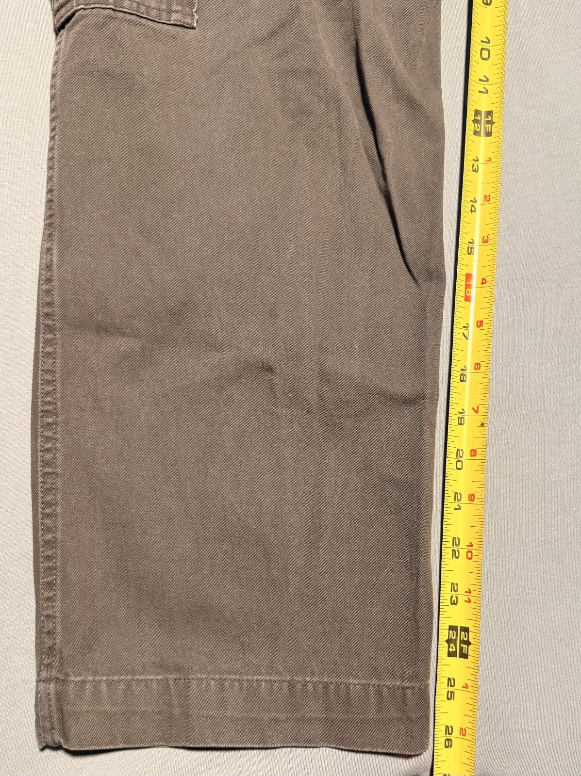Basic Editions 30Wx29L Olive Green Cargo Pants Mens Casual Vintage Style