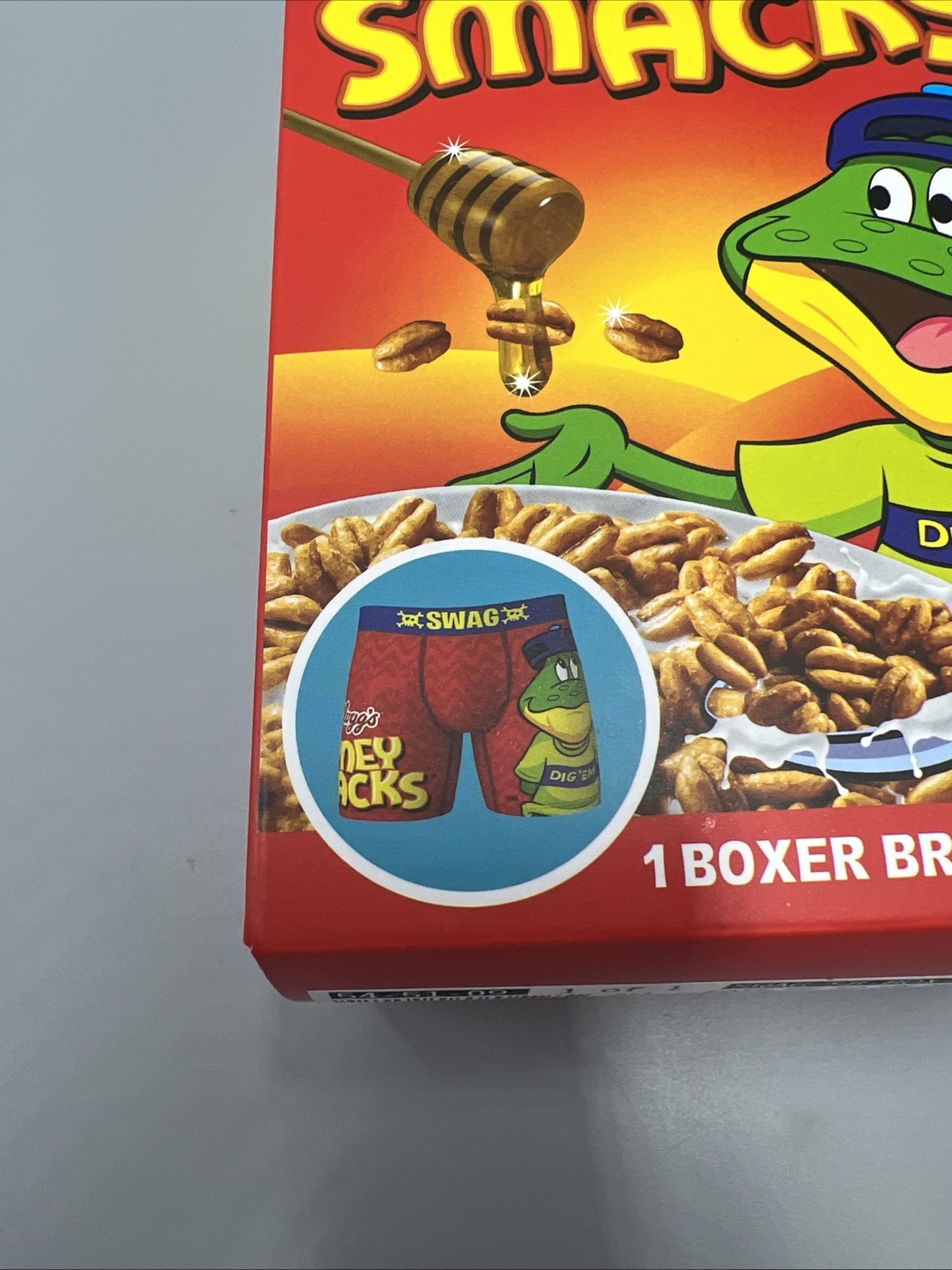 SWAG Kellogg’s Honey Smacks Cereal Frog Boxer Brief. 1 Boxer Brief, Sz S, 28-30″