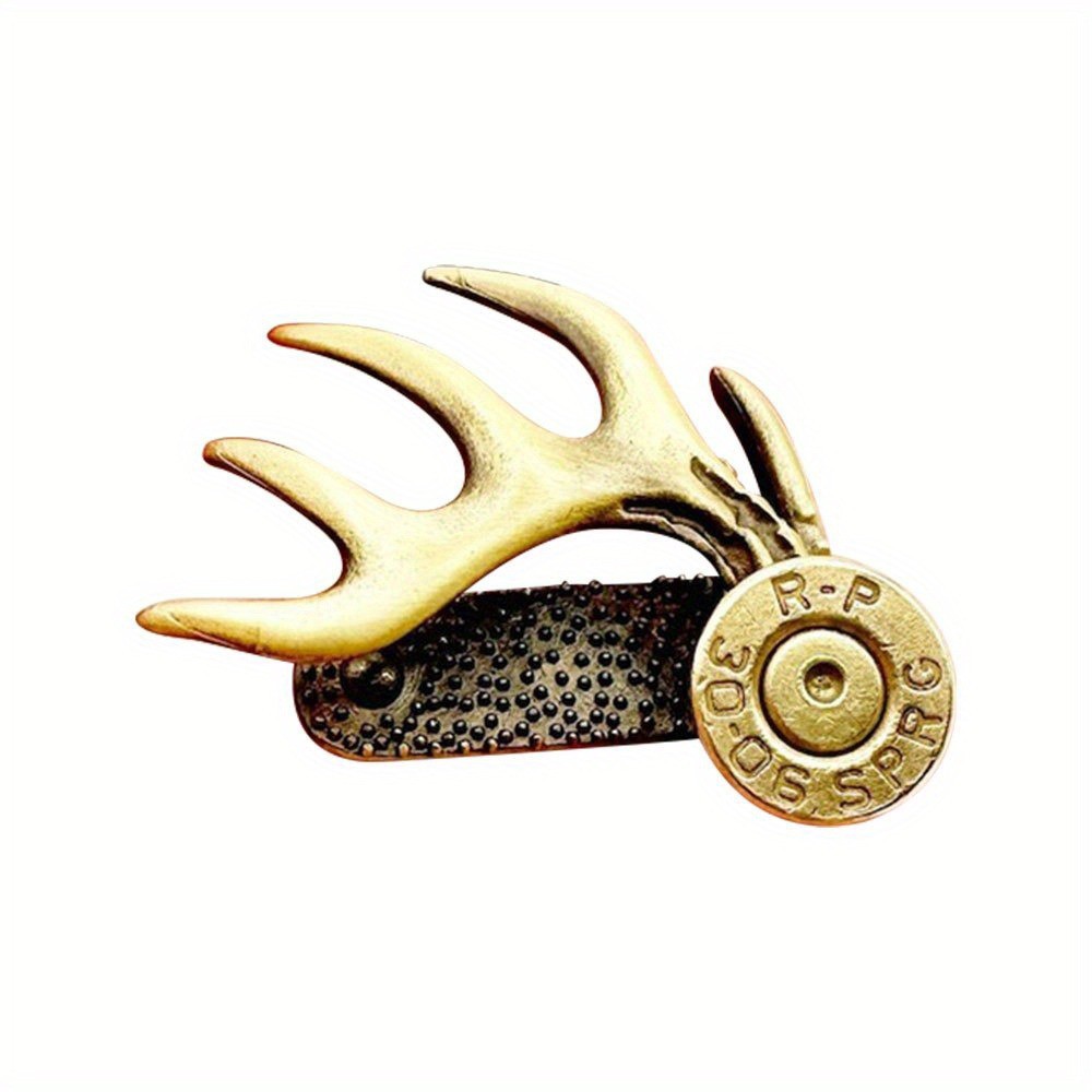 Sturdy Brass Antler Hat Clip for Outdoor Enthusiasts (Hunting, Camping & Hiking)