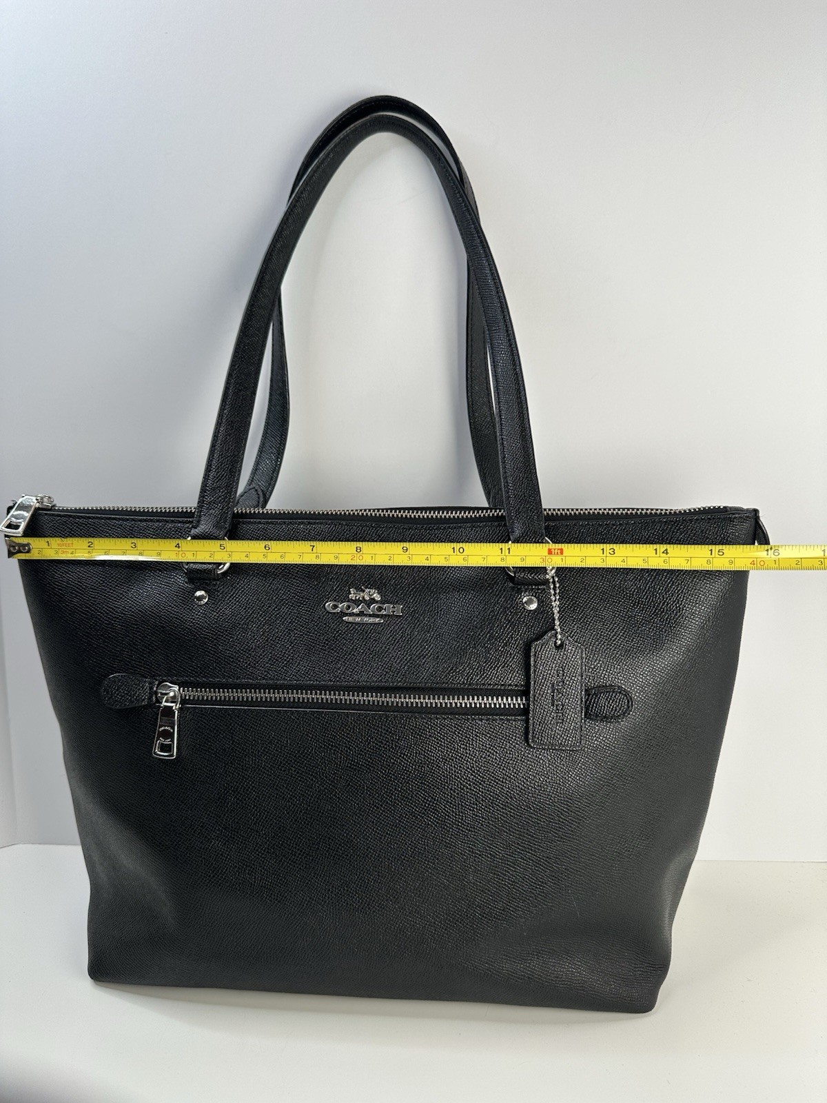Coach Gallery Tote (F79608) Black Cross Grain Leather Bag – EUC!