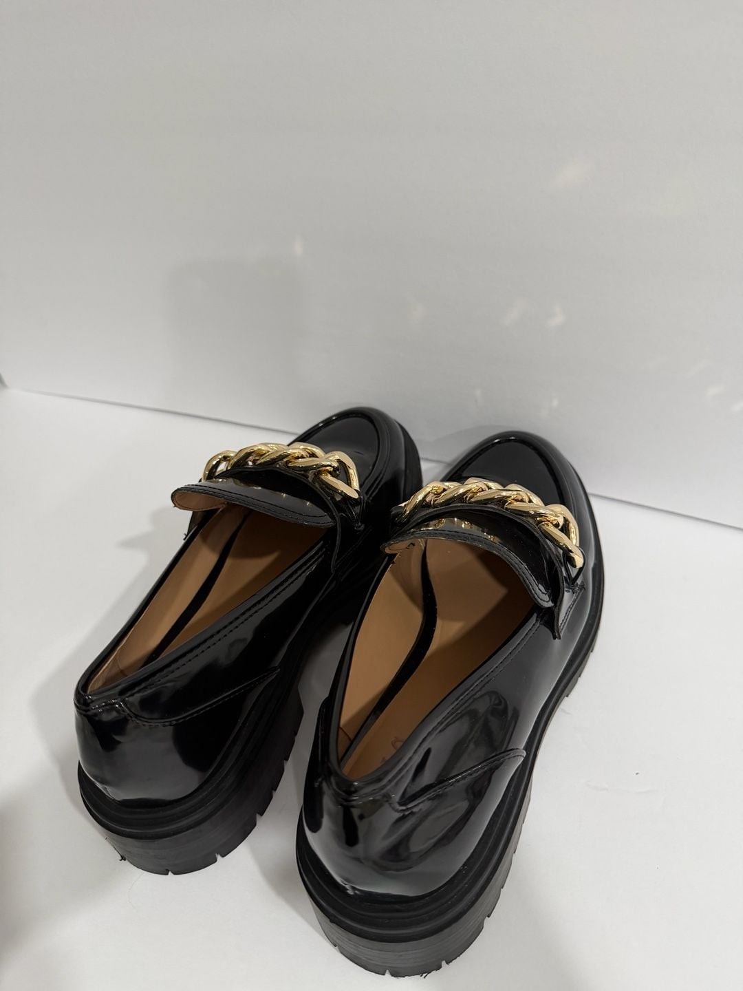 I.N.C. International Concepts Brea Chain-Trim Lug Sole Patent Loafers