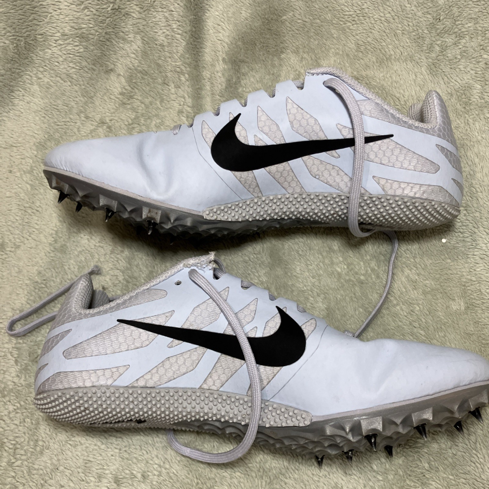 Nike Zoom Rival S Running Spikes Blue/gray Woman’s Size 9.5