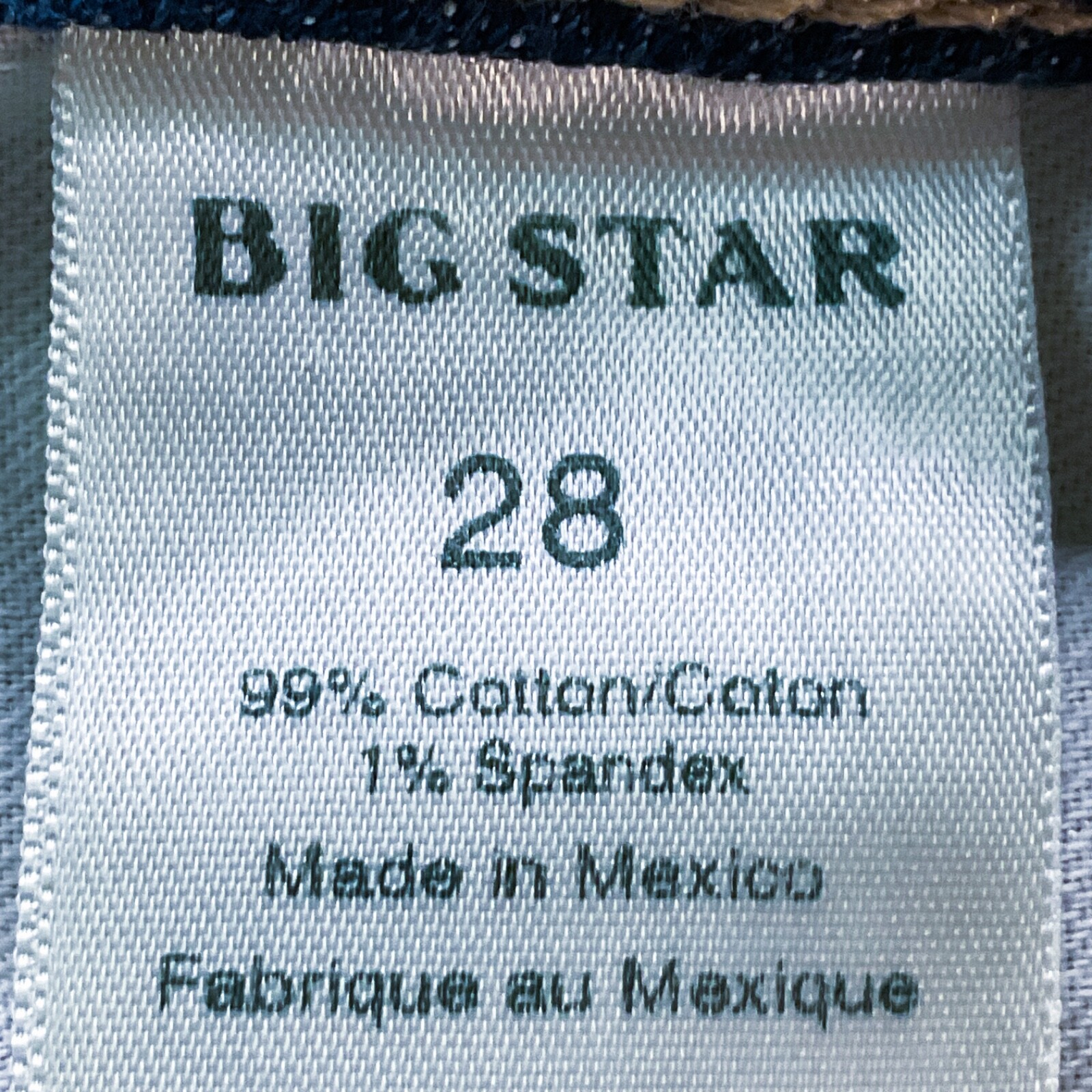 Big Star Womens Jeans size 6 W28 Vagabond Straight x31″ insm Medium Wash Stretch
