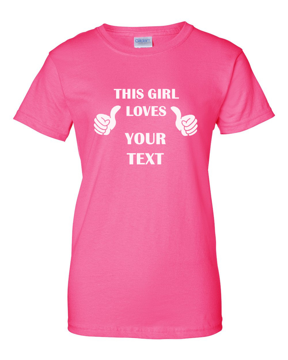 This Girl Loves Custom Text Shirt Womens Funny Personalized Tee Gift For Her