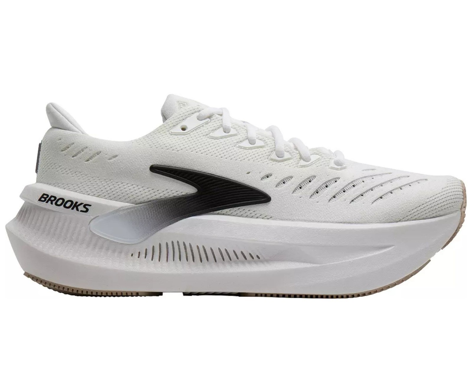 Brooks Men’s Glycerin Max 2 Running Shoes Color: White/Black/Chateau Gray