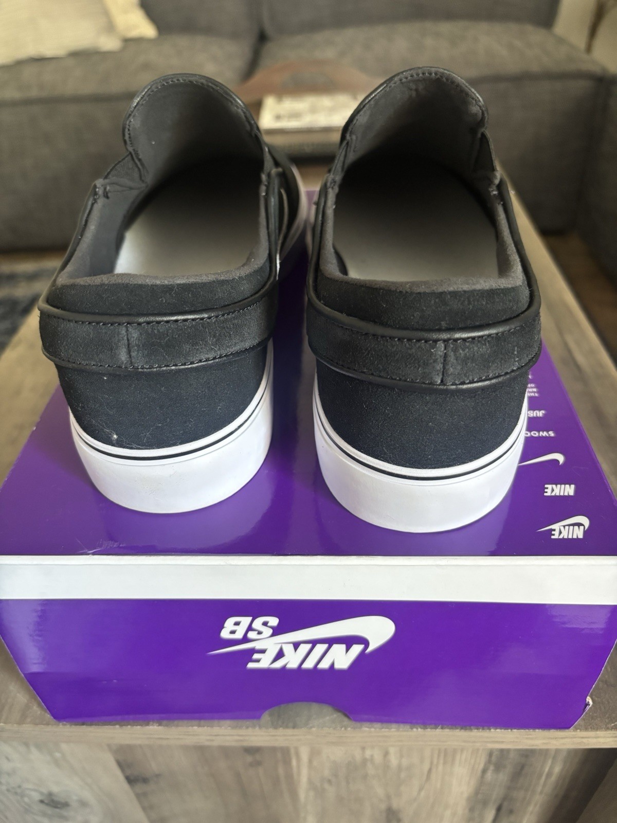 Size 12 – Nike SB Zoom Janoski+ Slip ‘Black White’ FN5893-001 Men’s Shoes NEW