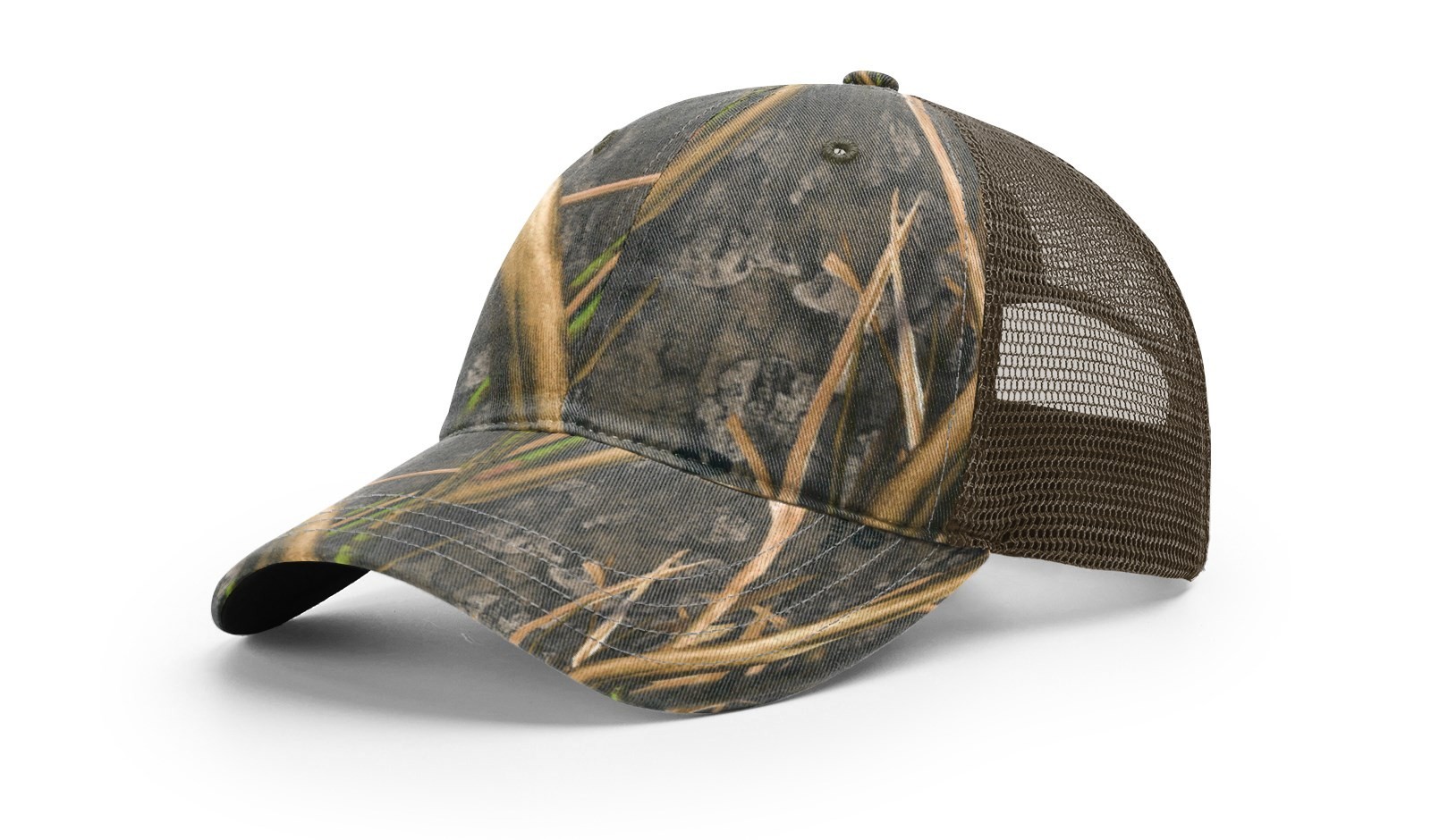 Richardson 111P Snapback Hat Garment Washed Printed Trucker Cap