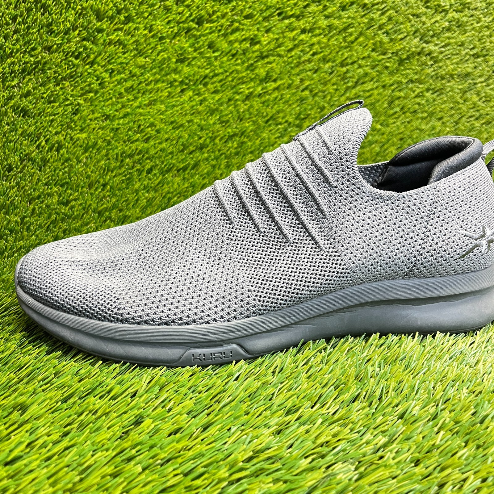 Kuru Atom Slip-On Mens Size 12.5 Gray Athletic Running Walking Shoes Sneakers