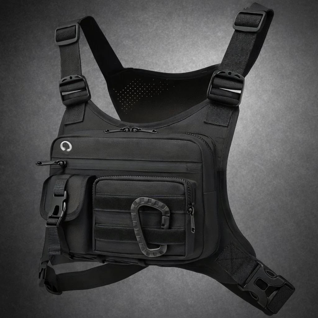 Sport Running Combat Chest Rig Bag Front Pouch Recon Kit Pack Protective Vest