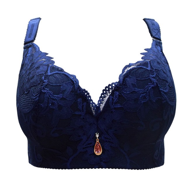 Bracelets For Women Push Up Bra Embroidery Underwear Full Coverage Plus Size CDE