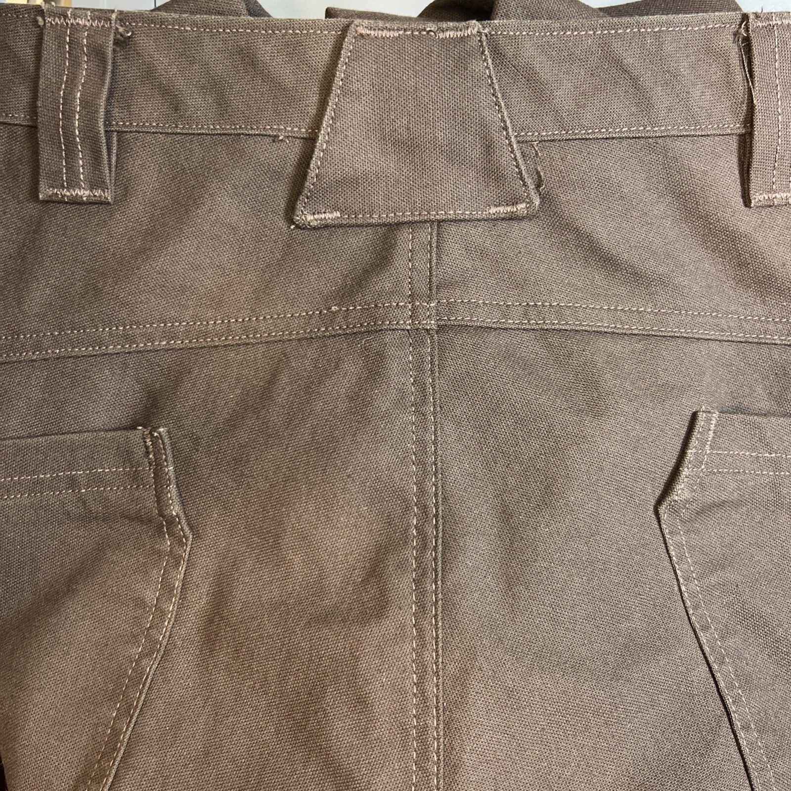 1620 Single Knee Utility Work Pant 46×30 Brown Cordura Stretch Canvas USA Made