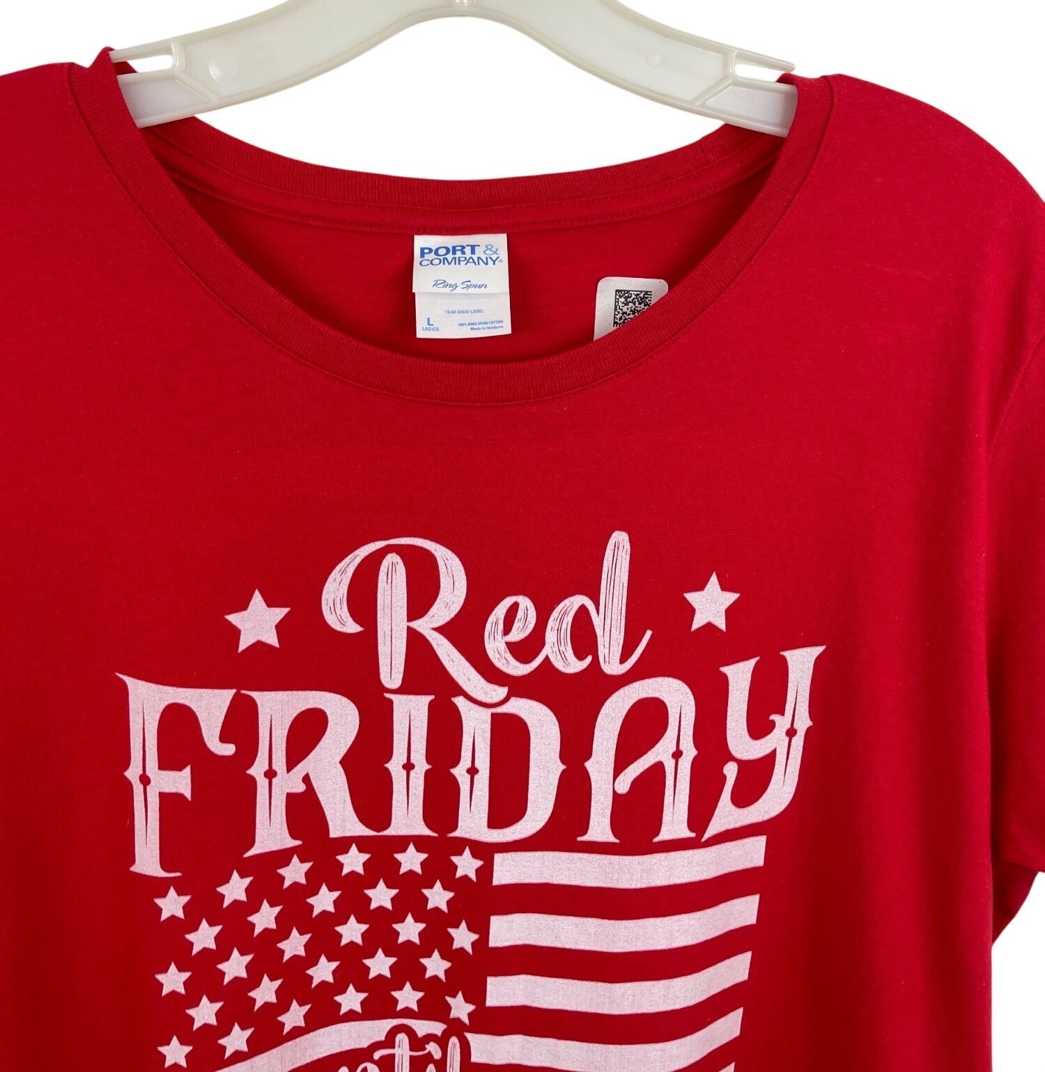 Red Friday till My Son Comes Home Red Short Sleeve T-shirt Womens Size Large