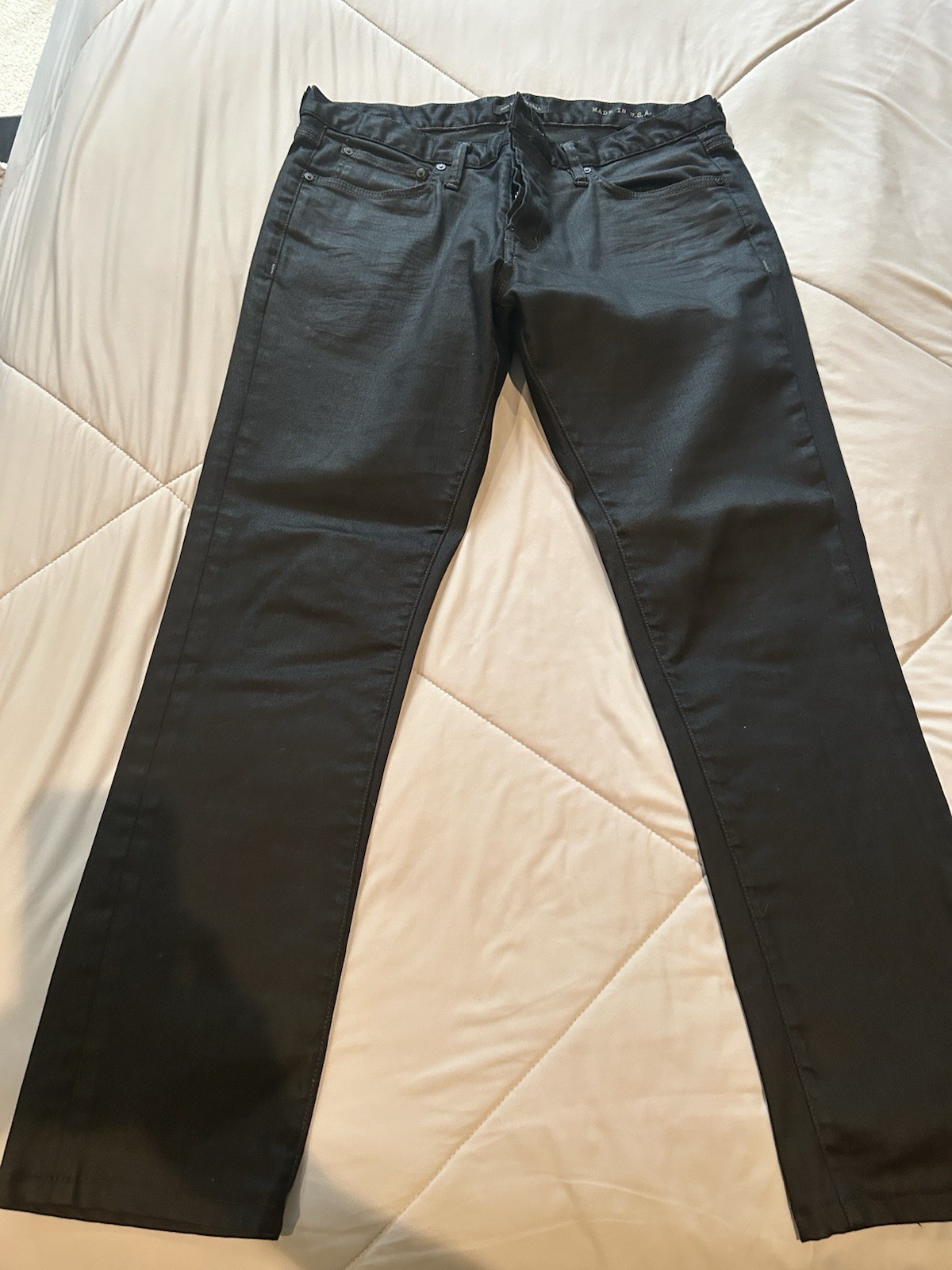 4 pair-John Varvatos Men’s Dark Wash Blue Denim Slim Straight Jeans Mid Rise