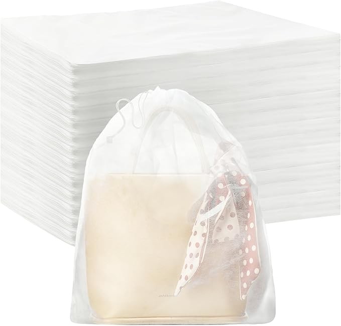 200 Pcs Dust Bag for Purse Travel Shoe 19.7 x 15.8 Inches Non Woven Fabric