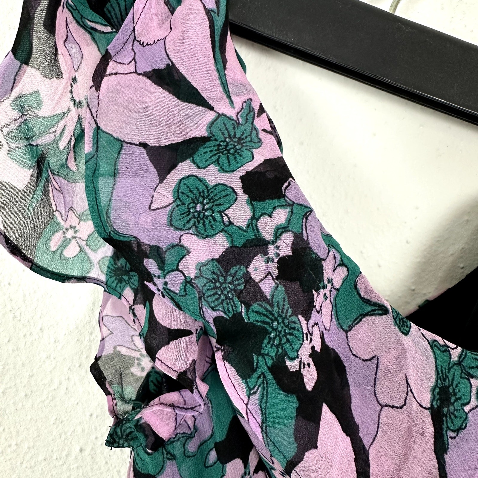 For Love and Lemons Maritza Floral One Shoulder Mini Dress Size Medium