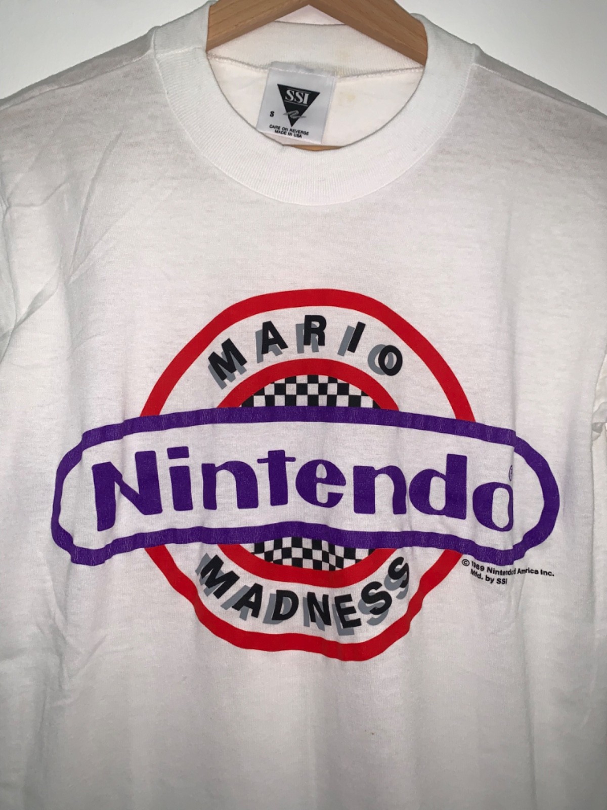 1989 vintage 1980s Nintendo Super Mario Bros. T-Shirt size S “Mario Madness” 80s