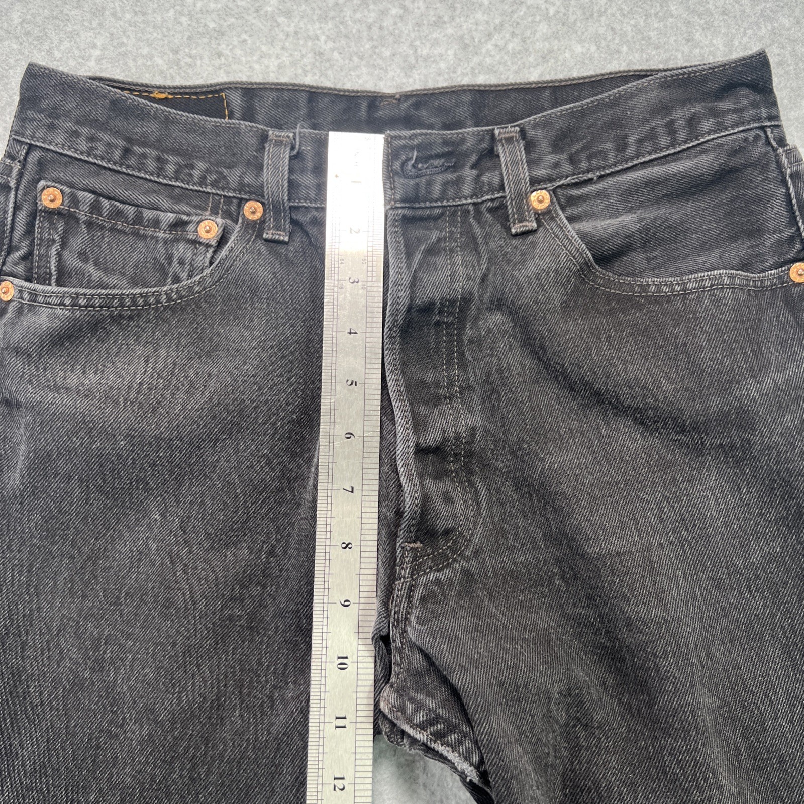 Vintage Levis 501 Black Demin Jeans 32×30 (30×28) Button Fly 90s