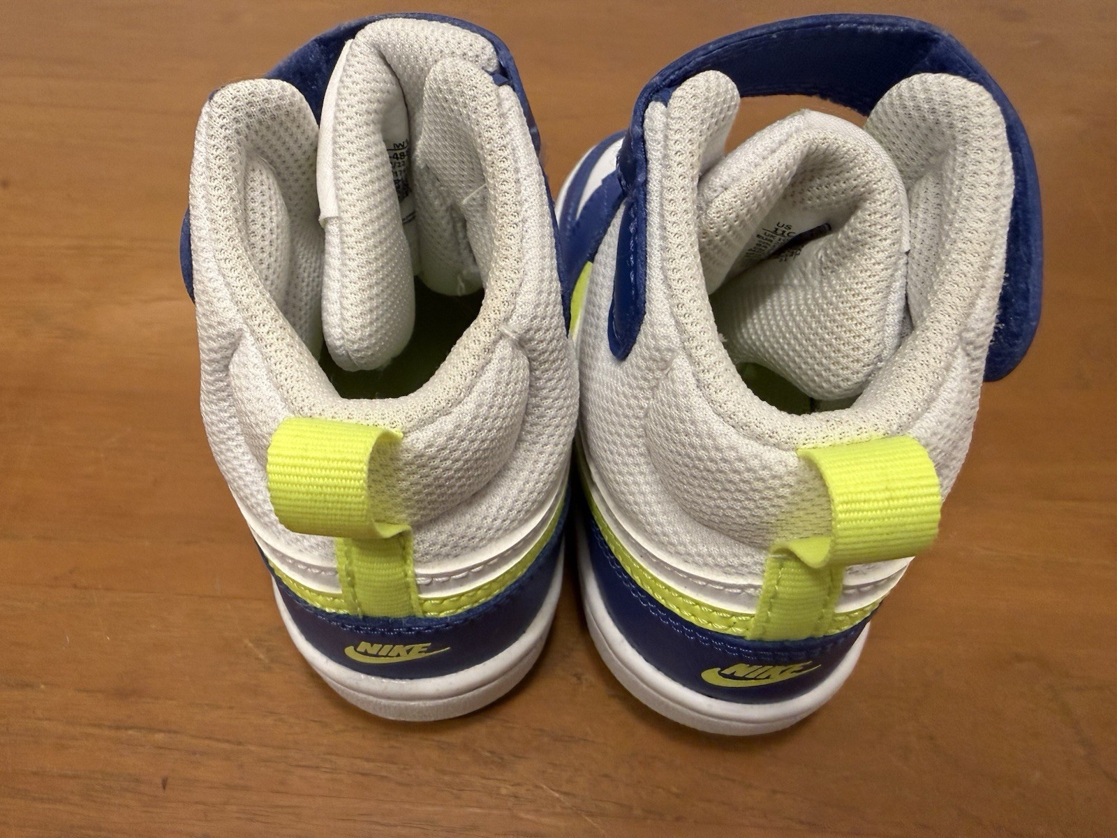 Nike Court Borough Mid Kids Blue White Leather 11c Sneakers Shoes HJ9243-488