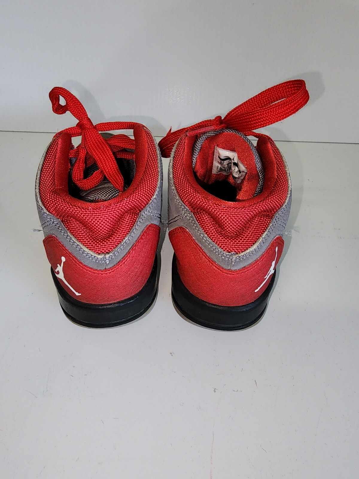 Nike Air Jordan Flight Origin Kids Size 2Y US Gray Red Black Shoes