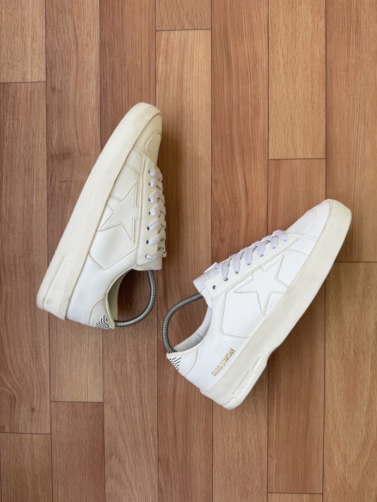 AUTHENTIC GOLDEN GOOSE BLACK / WHITE STARDAN SNEAKERS SIZE EU 37 , US 7 , UK 4